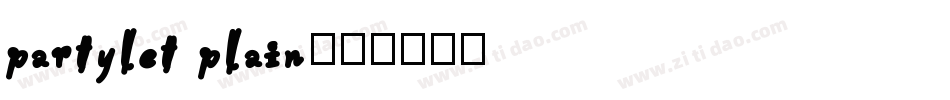 partylet plain字体转换
